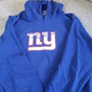 NY Giants distressed hoodie Size large